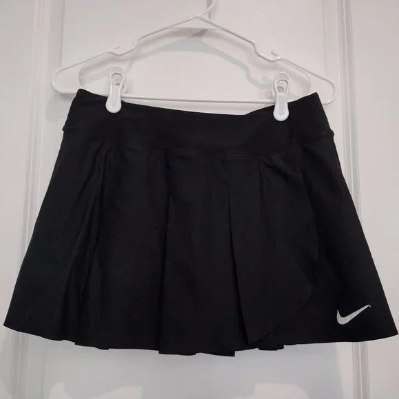 NIKE solid black Dri-Fit skirt skort, size M - Picture 1 of 5